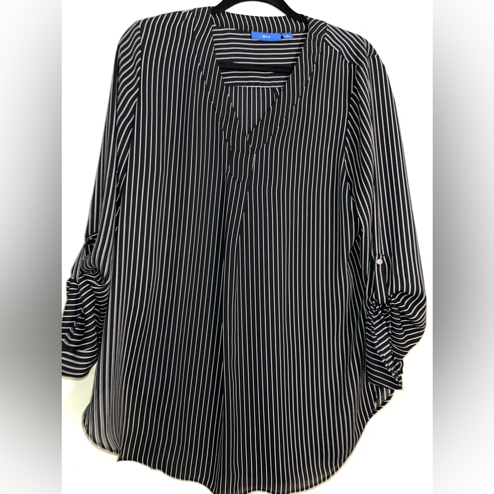 Black and white blouse